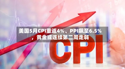 美国5月CPI重返4%、PPI飙至6.5%	，黄金或连续第二周走弱-第3张图片