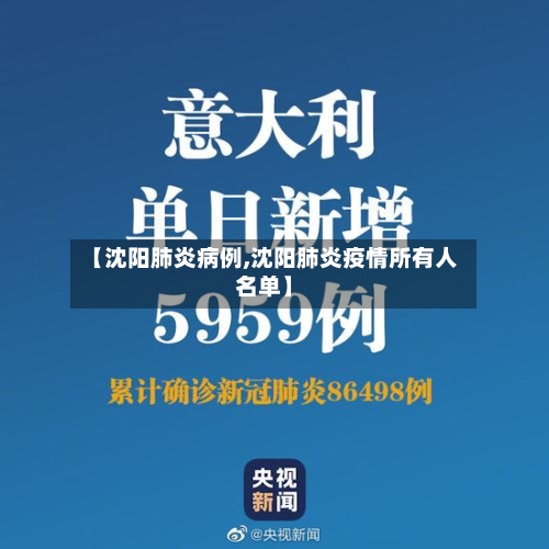 【沈阳肺炎病例,沈阳肺炎疫情所有人名单】