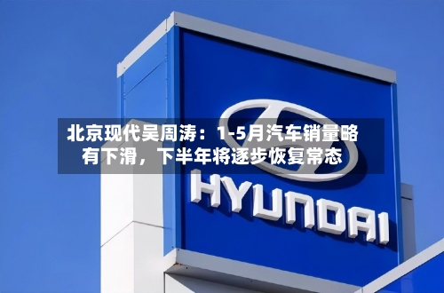 北京现代吴周涛：1-5月汽车销量略有下滑	，下半年将逐步恢复常态-第3张图片