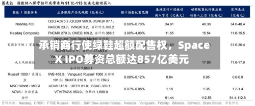承销商行使绿鞋超额配售权，SpaceX IPO募资总额达857亿美元-第2张图片