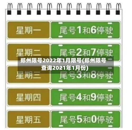 郑州限号2022年1月限号(郑州限号查询2021年1月份)