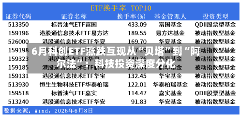 6月科创ETF涨跌互现从“贝塔”到“阿尔法	”：科技投资深度分化-第2张图片